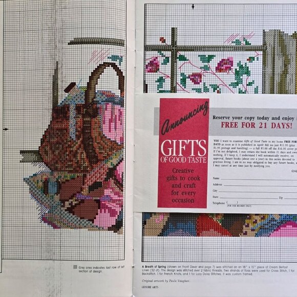 For The Love Of Cross Stitch Magazine Premier Issue 22 Projects Including Cloth - Picture 5 of 15